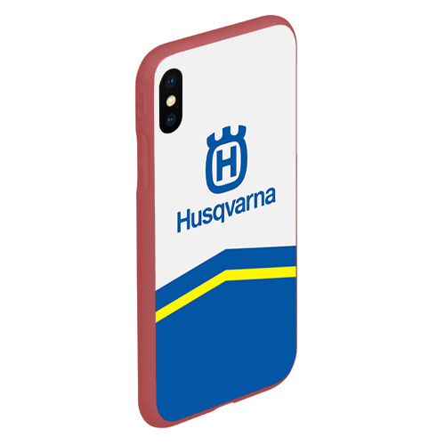 Чехол для iPhone XS Max матовый Husqvarna, цвет красный - фото 3