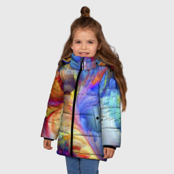 Зимняя куртка для девочек 3D Краски - фото 2