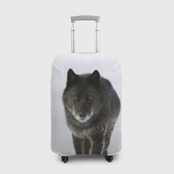 Чехол для чемодана 3D Черный волк