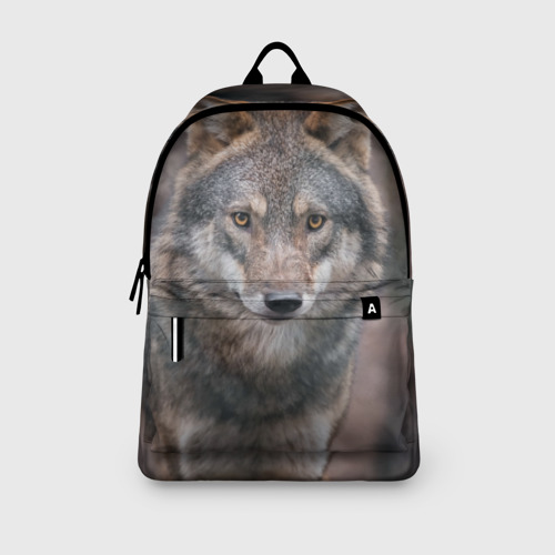 Рюкзак 3D с принтом Wolf, вид сбоку #3