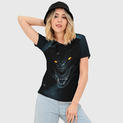 Женская футболка 3D Slim Angry - фото 2