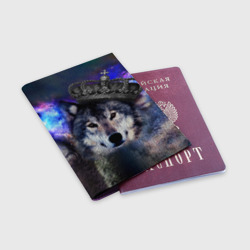 Обложка для паспорта матовая кожа King Wolf - фото 2