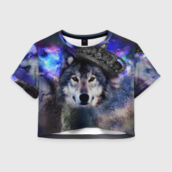 Женская футболка Crop-top 3D King Wolf