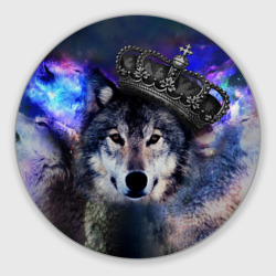 Круглый коврик для мышки King Wolf