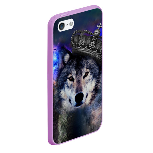 Чехол для iPhone 5/5S матовый King Wolf, цвет сиреневый - фото 3