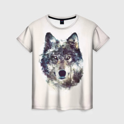 Женская футболка 3D Волк