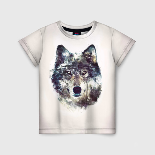 Детская футболка 3D Волк, цвет 3D печать