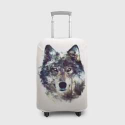 Чехол для чемодана 3D Волк