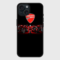 Чехол силиконовый для Apple iPhone 15 матовый Ducati 5