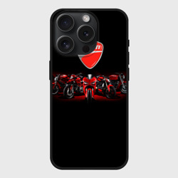 Чехол силиконовый для Apple iPhone 15 Pro матовый Ducati 5