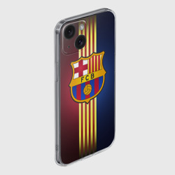 Чехол для iPhone 15 силиконовый с защитой камеры Barcelona FC - фото 2