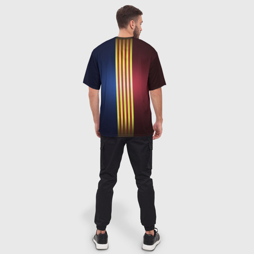 Мужская футболка oversize 3D Barcelona FC, цвет 3D печать - фото 4