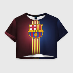 Женская футболка Crop-top 3D Barcelona FC