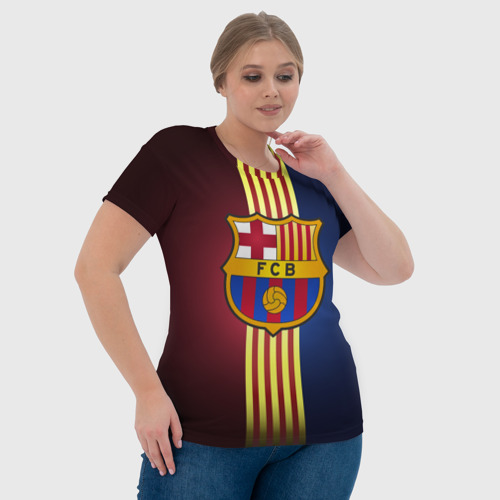 Женская футболка 3D Barcelona FC, цвет 3D печать - фото 6