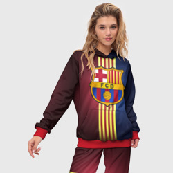 Женский костюм с толстовкой 3D Barcelona FC - фото 2