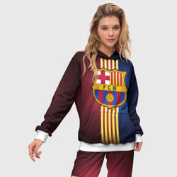 Женский костюм с толстовкой 3D Barcelona FC - фото 2