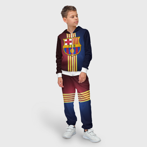 Детский костюм 3D Barcelona FC, цвет белый - фото 3