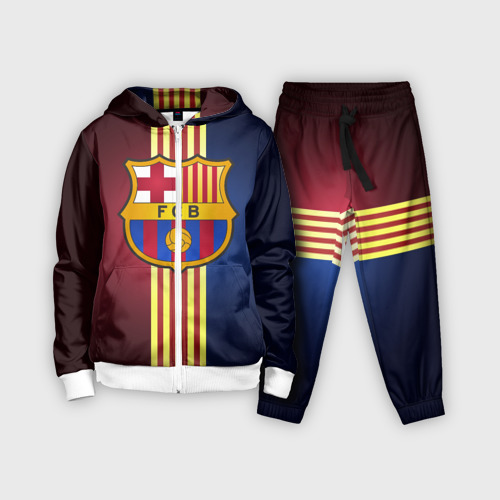 Детский костюм 3D Barcelona FC, цвет белый