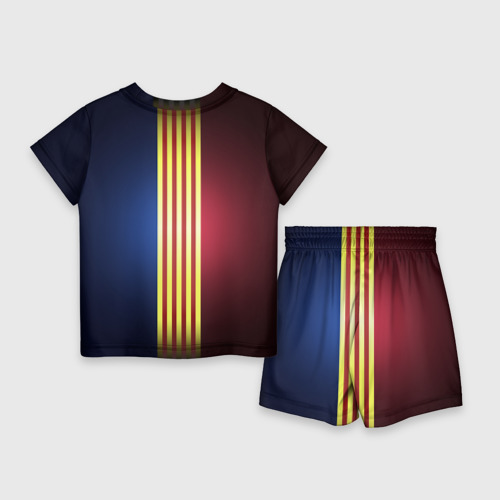 Детский костюм с шортами 3D Barcelona FC, цвет 3D печать - фото 2