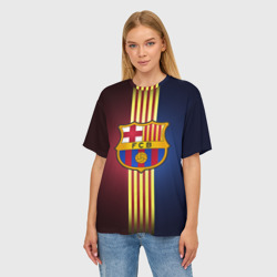 Женская футболка oversize 3D Barcelona FC - фото 2