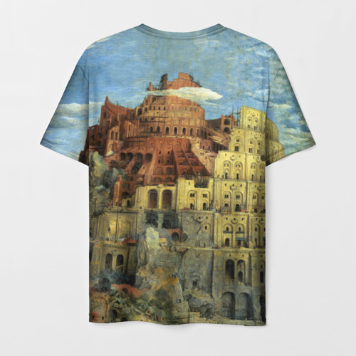 Мужская футболка 3D Вавилонская башня, цвет 3D печать - фото 2
