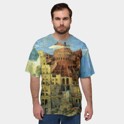 Мужская футболка oversize 3D Вавилонская башня - фото 2