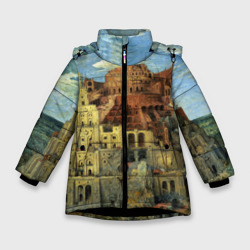 Зимняя куртка для девочек 3D Вавилонская башня