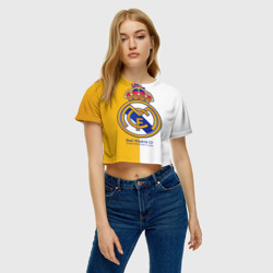 Женская футболка Crop-top 3D Real Madrid CF - фото 2