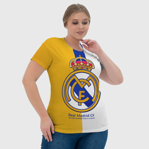 Женская футболка 3D Real Madrid CF, цвет 3D печать - фото 6