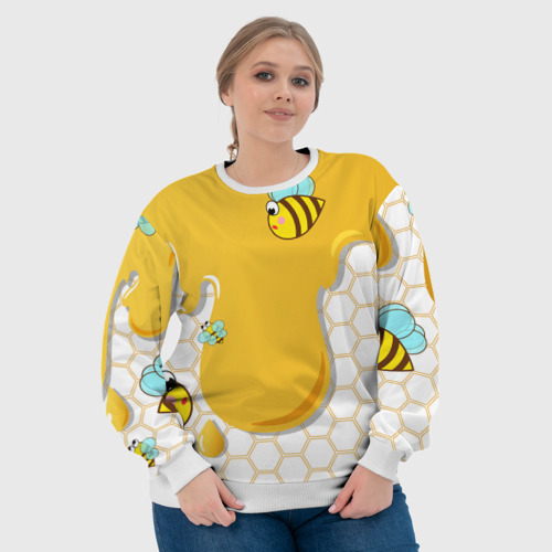 Женский свитшот 3D Пчелки, цвет 3D печать - фото 6