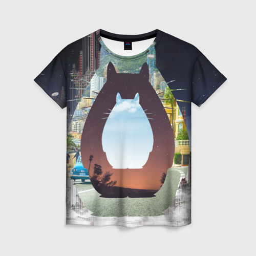 Женская футболка 3D Totoro, цвет 3D печать