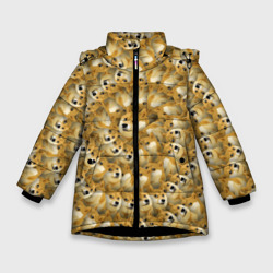 Зимняя куртка для девочек 3D Фрактал из Doge