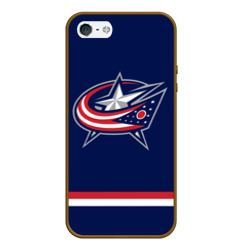 Чехол для iPhone 5/5S матовый Columbus Blue Jackets