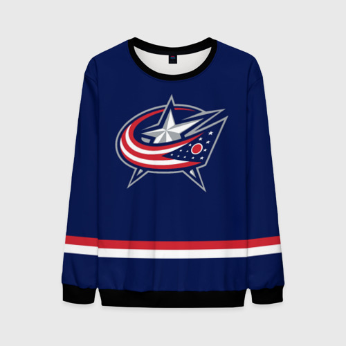 Мужской свитшот 3D Columbus Blue Jackets, цвет черный