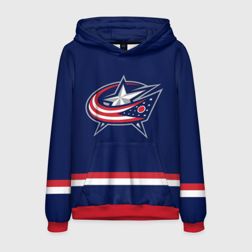 Мужская толстовка 3D Columbus Blue Jackets, цвет красный