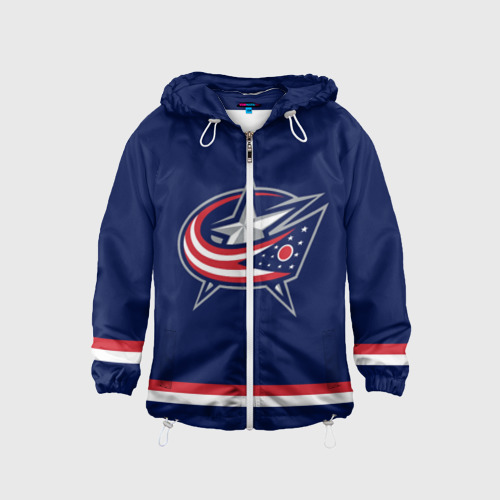 Детская ветровка 3D Columbus Blue Jackets, цвет белый