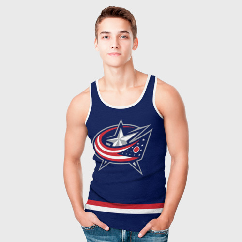 Мужская майка 3D Columbus Blue Jackets - фото 5