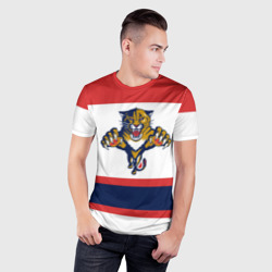 Мужская футболка 3D Slim Florida Panthers white - фото 2
