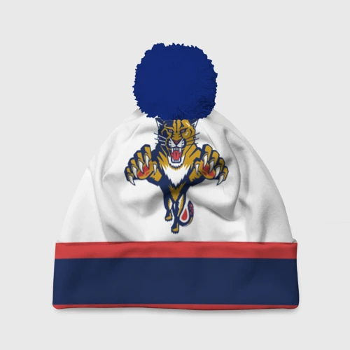 Шапка 3D c помпоном Florida Panthers white