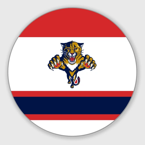 Круглый коврик для мышки Florida Panthers white