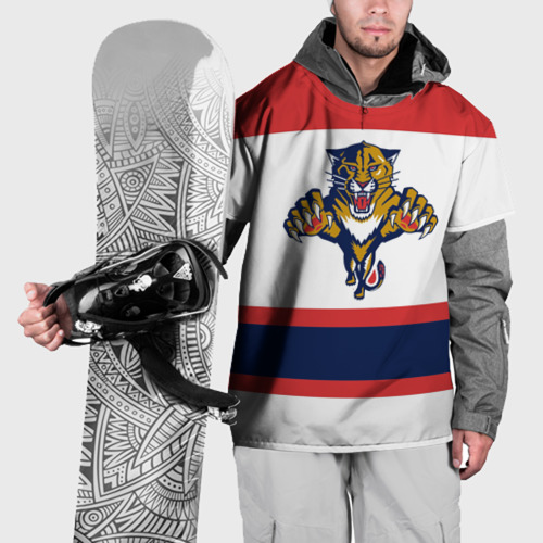 Накидка на куртку 3D Florida Panthers white, цвет 3D печать