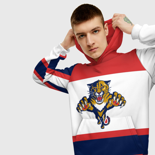 Мужская толстовка 3D Florida Panthers white, цвет белый - фото 5