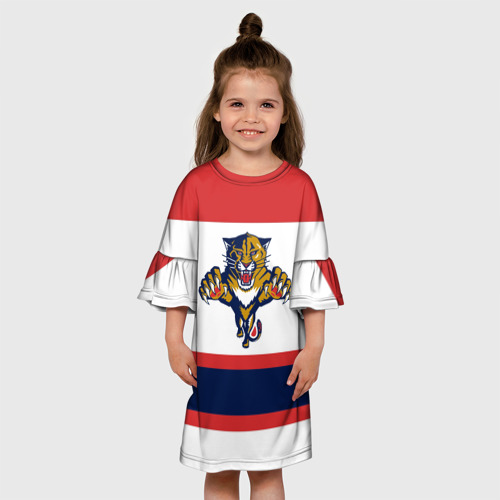 Детское платье 3D Florida Panthers white, цвет 3D печать - фото 4