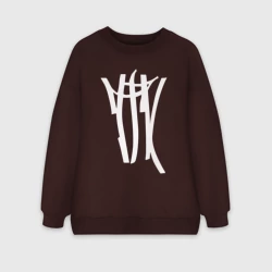 Женский свитшот oversize без начеса хлопок ТГК