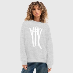 Женский свитшот oversize без начеса хлопок ТГК - фото 2