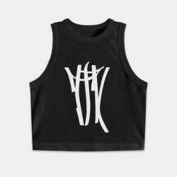 Женская укороченная майка-топ хлопок ТГК