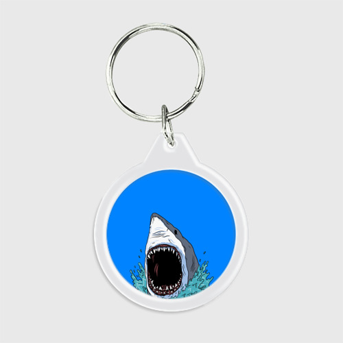 Брелок круглый shark