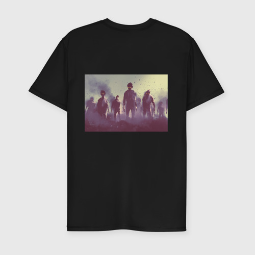 Мужская футболка хлопок Slim Walking Dead, цвет черный - фото 2