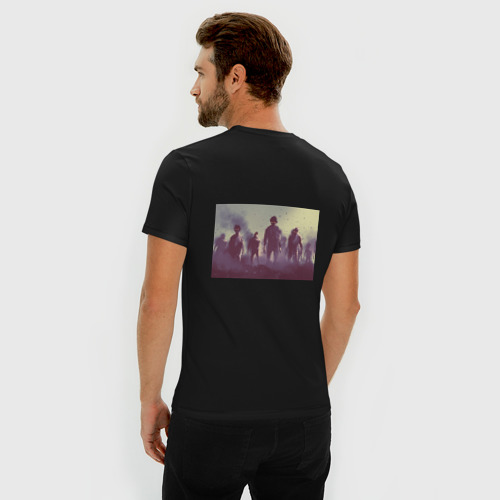 Мужская футболка хлопок Slim Walking Dead, цвет черный - фото 4