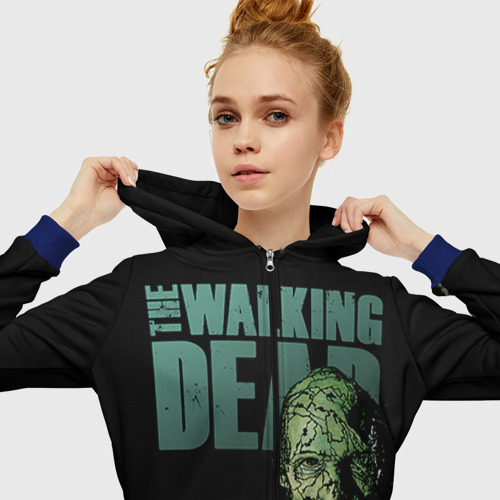 Женская толстовка 3D на молнии Walking Dead, цвет синий - фото 5